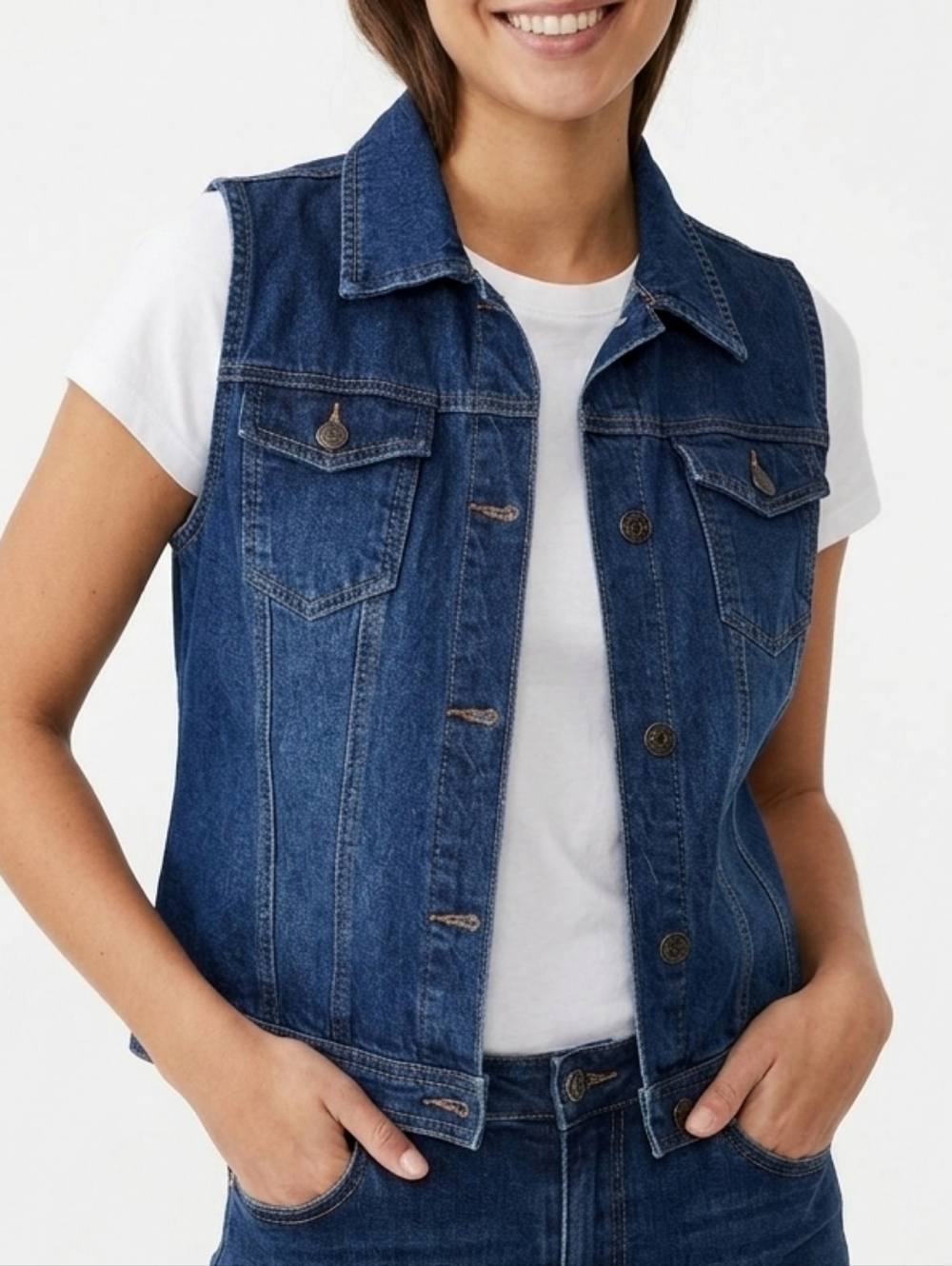 Cotton On Outerwear Denim Sleeveless vest
